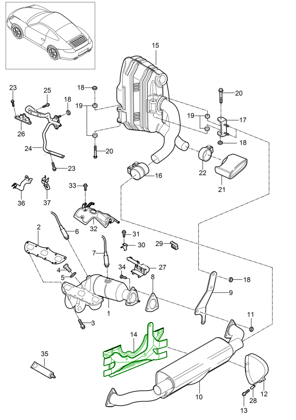 porscheexhaustheatshields Design 911