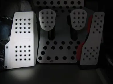 Rennline Aluminium Dead Pedal Perforated. Porsche 911/912/930  Targa/Cabrio and 964/993/944/924/968 - P13