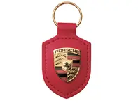 Porsche Crested Leather Keyring, RED - WAP0500920E