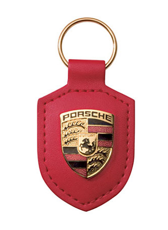 Portachiavi in pelle Porsche stemma rosso WAP0500920E WAP0500920E