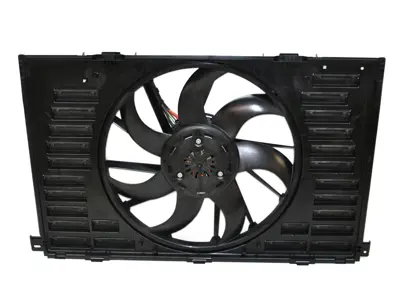 Water radiator fan with cowling. Porsche 971 Panamera - PAE121203, 9A712120311, 9A712120312