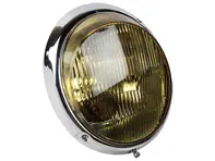 Headlamp chrome rim yellow glass, E-marked Porsche 911 / 964 (non leveling type) LHD CARS - 91163110101 - 1695100500