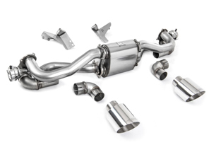 Milltek Sports Exhaust Rear Silencer Delete With Polished Trims. Porsche 718 Cayman GT4 / Boxster GTS 4.0L - 982251053E, 982251053K, 982251053F, 982251053H, 982251053D, 982251053G - SSXPO157