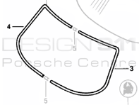 Front Screen Moulding Metal Black. Porsche 911 - 9115419110170K, 9115419120170K