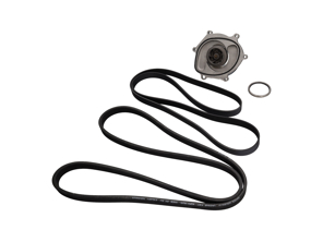 Water pump, belt & thermostat kit. Porsche 991.1 Carrera 2S / Carrera 4S - 0PB121035A, 9A110221800, 0PB903137A, 9A110222602, 9A110622603, 9A712111000, 9A110655900, 0PB121688