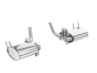 Milltek Sport Exhaust Valved Rear Silencers For Porsche Sports Exhaust (PSE). Porsche 996 Carrera 2 / 4 / Carrera 4S - 99611198404, 99611198504, 00004420018, 99660512301, 7PP906270, 00004420019, 00004420021 - SSXPO183