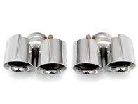 Exhaust Deluxe Quad-Style Tail Pipes, Polished Chrome. Porsche 997.2 Carrera - 99711115130, 99711135130, 99711198330, 99711199130, 99711199140, 99711115230, 99711135230, 99711198430, 99711199231, 99711199240