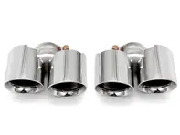 Exhaust Deluxe Quad-Style Tail Pipes, Polished Chrome. Porsche 997.2 Carrera - 99711115130, 99711135130, 99711198330, 99711199130, 99711199140, 99711115230, 99711135230, 99711198430, 99711199231, 99711199240