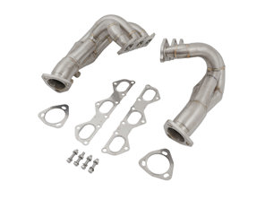 Exhaust racing headers with cat bypass for Porsche 718 GT4 / SPYDER / GTS 4.0L - 982254017F, 982254017FX, 982254018F, 982254018FX, 982254017C, 982254017CX, 982254017D, 982254017DX, 982254017E, 982254017EX, 982254018C, 982254018CX, 982254018D, 982254018DX, 982254018E, 982254018EX