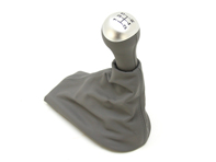 Gearshift leather in graphite grey with alloy grip. Porsche 986 Boxster - 98642498105C50, 98642498105