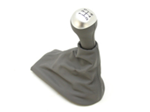 Gearshift leather in graphite grey with alloy grip. Porsche 986 Boxster - 98642498105C50, 98642498105
