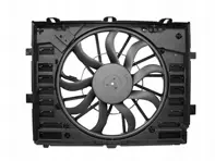 Water radiator air duct with fan. Porsche 958 Cayenne >>2014 - 95810606140, 95810606130, 95810606131, 958121203A