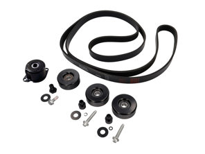 Full Pulley & Belt Kit - Tensioner, Idlers & Drive Belt - for Porsche 996 turbo / GT2 / 997.1 turbo / GT2 With Air Conditioning - 99610236550, 99611501670, 99611501672, 99907204109, 99907205901, 90006711703, 90006711705, 99611501571, 99611501576, 99610212553, 99611522171, 99611522172, 90037820009, 90037831301, 90007406302, 90007438001, 99919237950, 99919237951