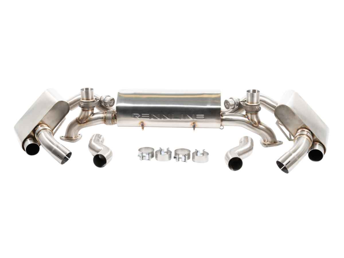 Sports exhaust valved from Rennline. Porsche 991.1