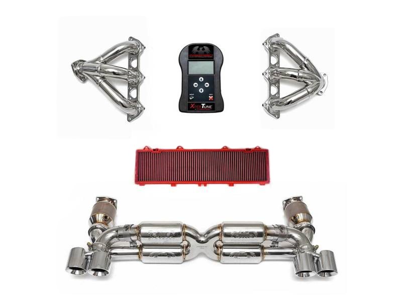 Fabspeed STREET Exhaust Performance Package, WITH ECU Upgrade. Porsche 997 GT2 (2008-2009) - 99711102680, 99711300980, 99711301080, 99611110176, 99611110276 - FS.POR.997GT2.SSX, FS.POR.997GT2.SHDR, FB473/04, FS.POR.997GT2.ET