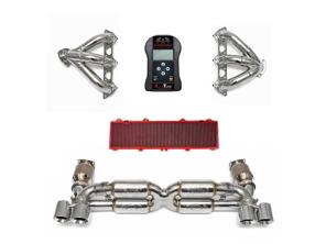 Fabspeed STREET Exhaust Performance Package, WITH ECU Upgrade. Porsche 997 GT2 (2008-2009) - 99711102680, 99711300980, 99711301080, 99611110176, 99611110276 - FS.POR.997GT2.SSX, FS.POR.997GT2.SHDR, FB473/04, FS.POR.997GT2.ET