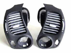 Air Vent Arctic Silver. Porsche 996 - 00004480216A11, 00004480216G11, 00004480216C51, 00004480216M31, 00004480216S31