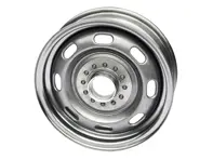15' 5.5J Steel 'Knock off' wheel, Raw finish unpainted Porsche 356