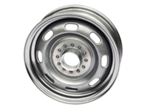 15' 5.5J Steel 'Knock off' wheel, Raw finish unpainted Porsche 356