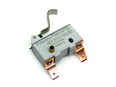 Clutch pedal start switch. Porsche 997 / 987 Boxster / 987C Cayman 6-speed manual - 99761310950, 99761310902, 99761310901, 99761310900, 997.613.109.50, 000.043.207.86, 997.613.109.02, 997.613.109.01, 997.613.109.00, 996.613.109.00, 996 613 109 00, 000 043 207 86, 997 613 109 50, 00004320786, 997 613 109 02, 997 613 109 01, 997 613 109 00, 99661310900 - Micro switch clutch pedal 996 997 Boxster 986 Cayman 987