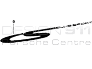 CS Club Sport - Wing decal. Porsche 944