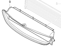 Air Duct for center radiator. Porsche 987 Boxster S - 98757532300