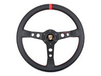 Porsche Classic performance steering wheel, red stitching. Porsche 911 / 914 / 924 / 928 / 944 / 968 / 964 / 993 / 996 / 986 Boxster - PCG34708420, PCG34790100