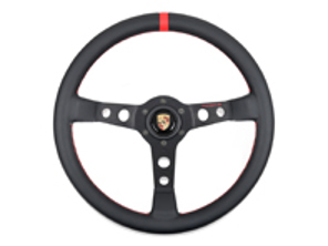 Porsche Classic performance steering wheel, red stitching. Porsche 911 / 914 / 924 / 928 / 944 / 968 / 964 / 993 / 996 / 986 Boxster - PCG34708420, PCG34790100