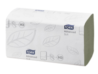 2 ply advanced single fold hand towels - Green - 15 packs of 250 sheets - 290179