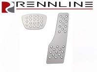 Rennline Aluminium 2 Piece Pedal Set Perforated. Porsche 944/996/997/986/987/Cayman/991/Panamera TIPTRONIC - P4522, P45.22
