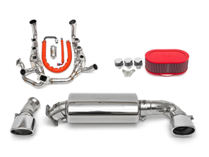 Ultimate Performance Package - Dual Outlet Muffler, Sports Headers & Air Intake System - for Porsche 964 Turbo (965) 1991-1994 - 93021103302, 93011116905, 93011116907, 93011100306, 96411104605, 93011303810, 93011303820, 93011303830, 93011125201, 93011125103, 93011018502, 93011002007 - FSPOR964TSPKG, FS.POR.964T.SPKG