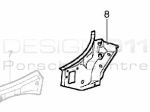 Rear 1/4 Inner Panel Cabrio. Porsche 996 C2 / C4 - 99650216100GRV, 99650216200GRV