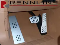 Rennline Aluminium 3 Piece Pedal Set Rubber Grip. Porsche Panamera PDK - P7162102, P71.62.102