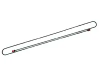 Brake line, 2150mm. Porsche 356 LHD cars - 69535260201, 10206253596 - 695 352 202 01, 1661501400