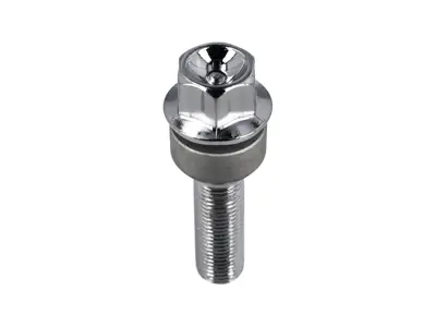 Wheel bolt chrome-plated +18mm Longer Porsche 996 / Boxster / 997 / Cayman / Cayenne / 991 / 992 / Macan / Panamera - 99736120301, 99736120302, 9973612031, 99636120300, 99636120301, 99636120302