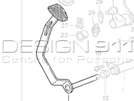 Clutch Pedal. Porsche 964 1991 RHD - 96442307801