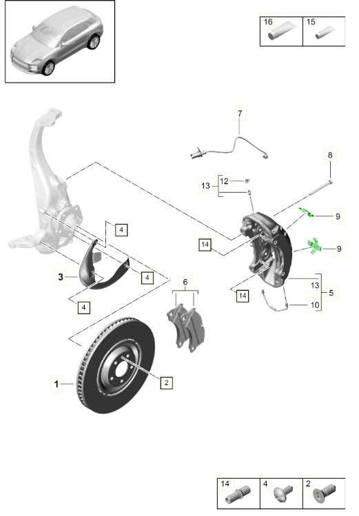 Buy Porsche Macan (95B) MK2 20192021 Brake Calipers Design 911