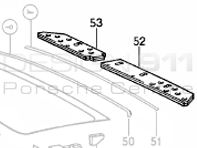 Sunroof Cover. Porsche 911 / 964 - 91156402501, 91156402600