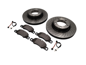 FRONT Brake Pads and Brake Disc Package Porsche 997 3.6L C2 SHW - 99735140101, 99735140201, 99735193806, 99761276902