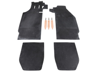 Rubber floor mat set, Black. Porsche 911/912 LHD - 90255101120, 90155101223, 1601700610, 90155101220, 90255101120, 90255112120, 90255112220 - 1601700610