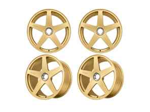 DD1 Centre Lock Alloy Wheel Set Satin Gold. Porsche 992.1 GTS - 9M992GT, 9MMAG992TGTSC, W04169001, W04162001 - 992.25.14.F.SG, 992.25.15.R.SG