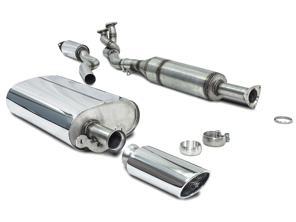 Sports exhaust system manifold back without catalytic converter. Porsche 944 S2