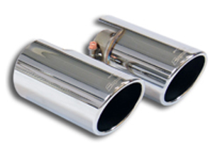 Polished steel exhaust tail pipes 100mm. Porsche 981 Boxster / Cayman Supersprint - 248026