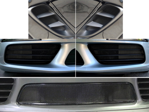 Front bumper radiator and side vent wire mesh kit Porsche 718