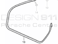 Door Seal. Porsche 996 Cabrio - 99653707504, 99653707604, 99653707605, 99653707505