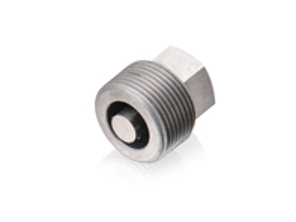 Hexagon head screw plug with magnet, silver-galvanised. Porsche 356 - 51920116