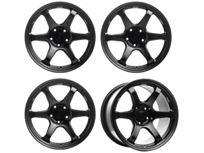 Titan 7 Forged T-D6E 6 Spoke Alloy Wheel Set 19' Machine Black. Porsche 981 Cayman GT4 / 718 Cayman GT4 - TD6E1990048513071MB, TD6E1911052513071MB