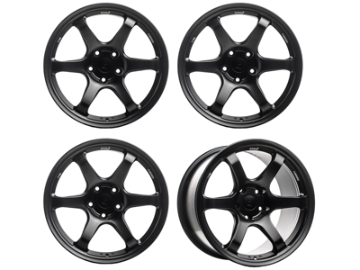 Titan 7 Forged T-D6E 6 Spoke Alloy Wheel Set 18' Machine Black. Porsche 987 / 981 / 718 - TD6E1890048513071MB, TD6E1810035513071MB