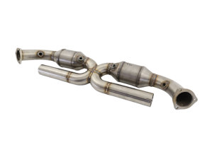 Exhaust Catalytic Converter 200 Cells Race X-Pipes DesignTek for Porsche 996 - 99611302154, 99611302157, 99611302156, 99611302254, 99611302257, 99611302256, 99611302152, 99611302155, 99611302159, 99611302252, 99611302255, 99611302259, 99611302258, 99611302260, 99611302158, 99611302160