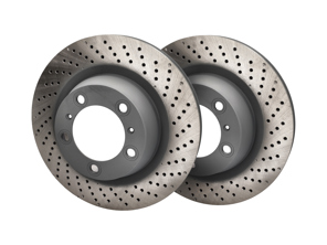 Brake disc rotor SET OF 2, Rear. Porsche 991 3.4L (OE Part No 99135240100 /99135240200) - 99135240100, 99135240200, 205861C, 205860C